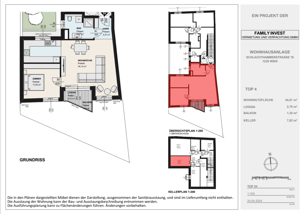 Grundrissplan Top 4